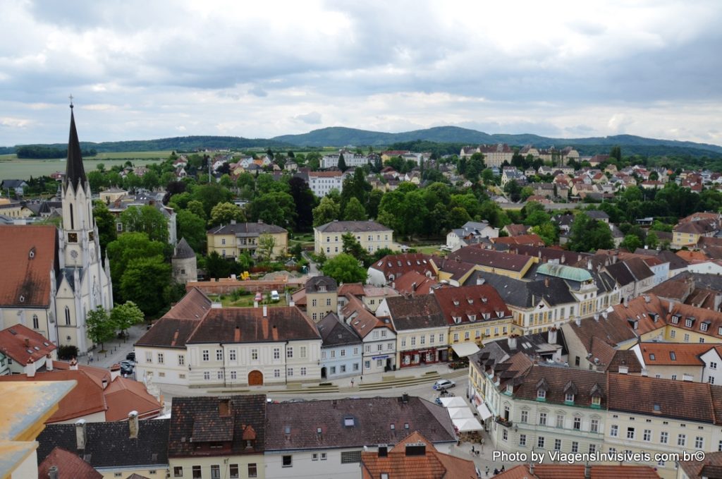 Visão de Melk a partir da Abadia, Melk, Áustria
