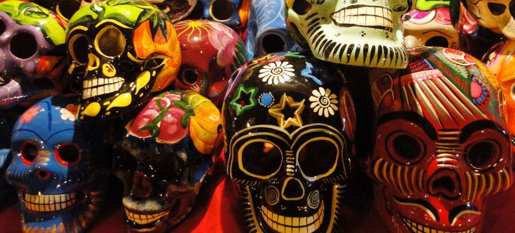 Muitas caveiras no dia dos Mortos, México - Cópia