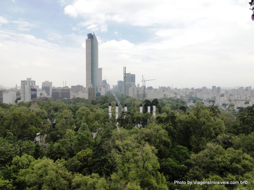 Vista do Paseo de la Reforma a partir do Castelo, Cidade do México, México
