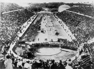 Estádio Panathenaiko nas Olimpíadas de 1896, Atenas, Grécia