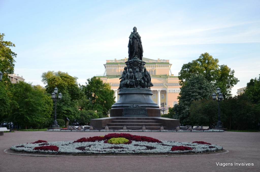 Estátua de Catarina a grande, Av. Nevskiy Prospekt, São Petesburgo