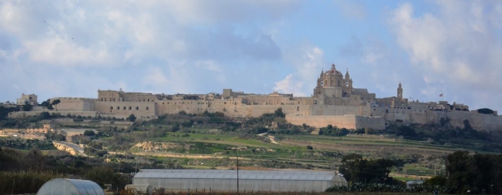 Chegando em Mdina, Malta
