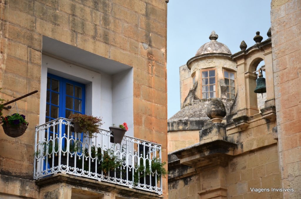 Detalhe da casa de moradores em Mdina, Malta