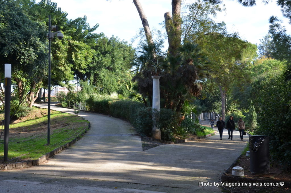 Villa Bellini, um parque enorme no centro de Catânia, Itália