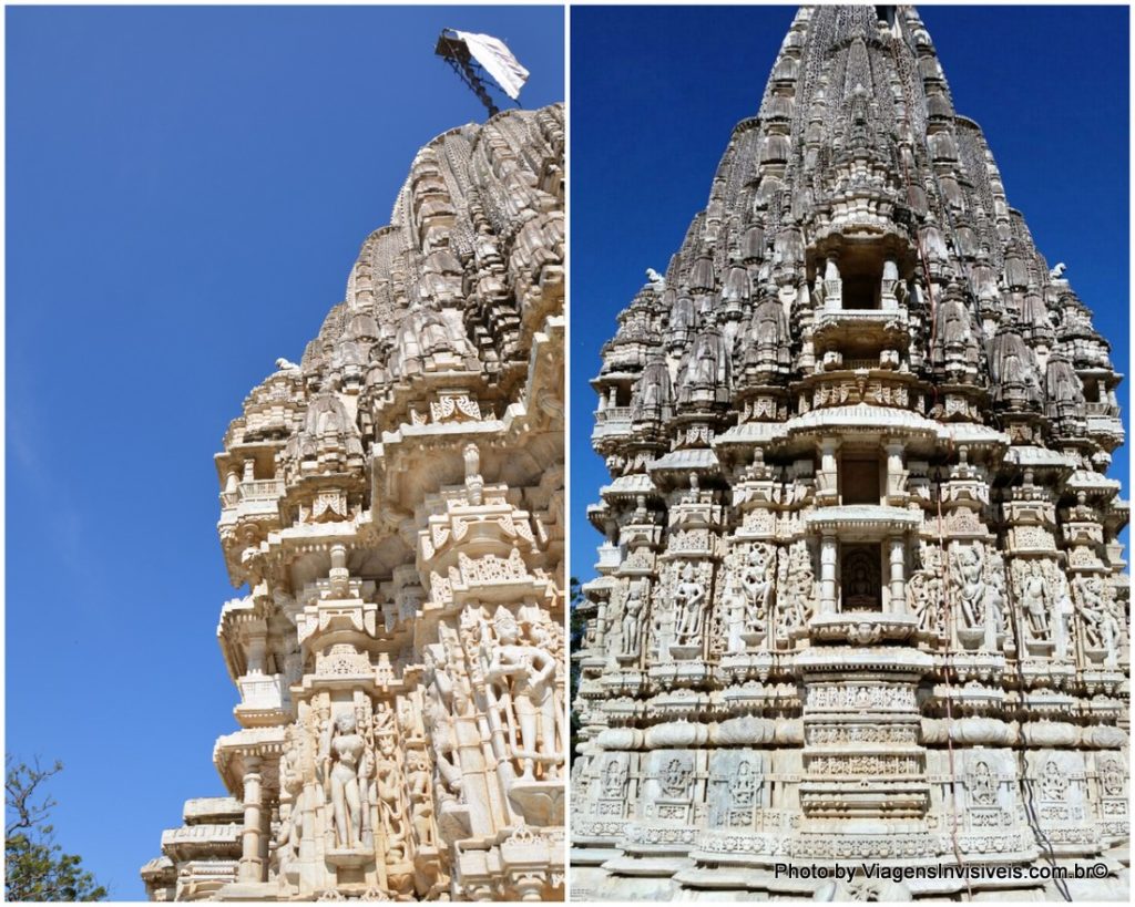 Decoração, área externa, Templo do Sol, Ranakpur, Índia