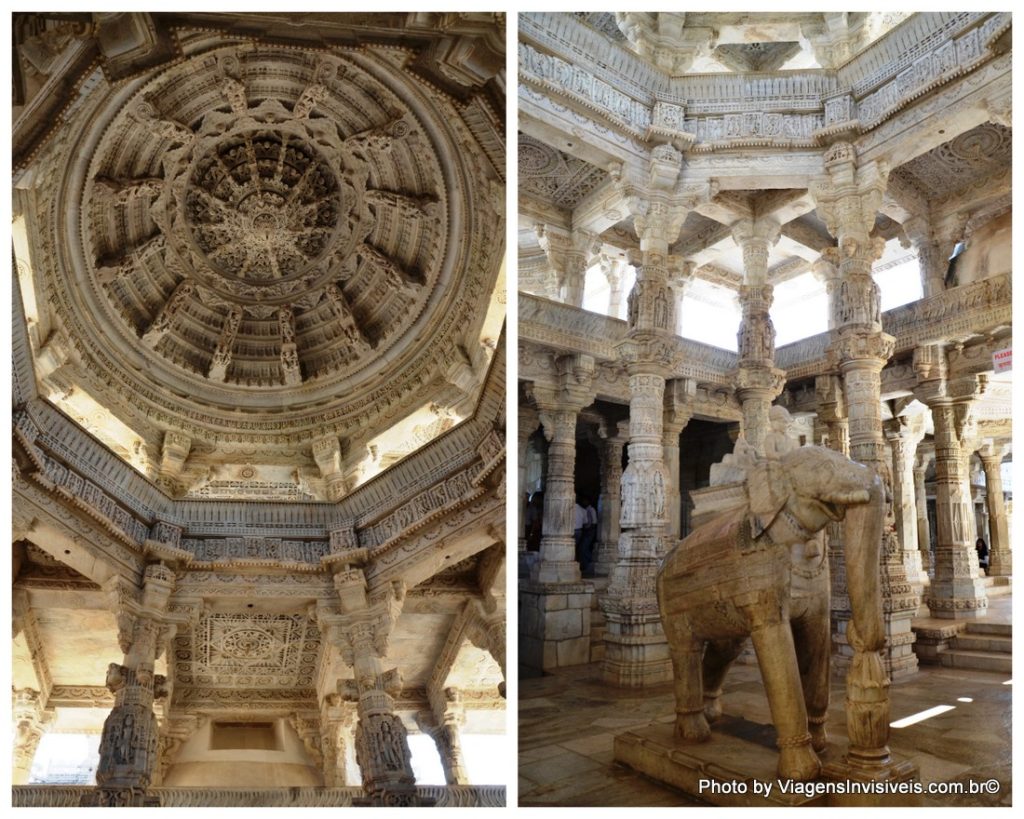 Principais atrações do templo principal de Ranakpur, Índia