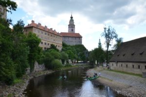 Vista de Cesky Krumlov e do Castelo, Republica Checa