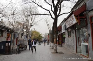 Dias calmos na Luogu Alley, Pequim, China