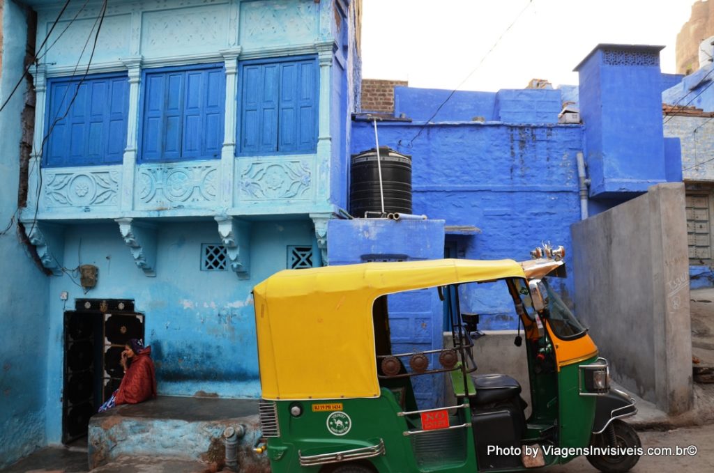 Ruela no bairro azul, Jodhpur, Índia