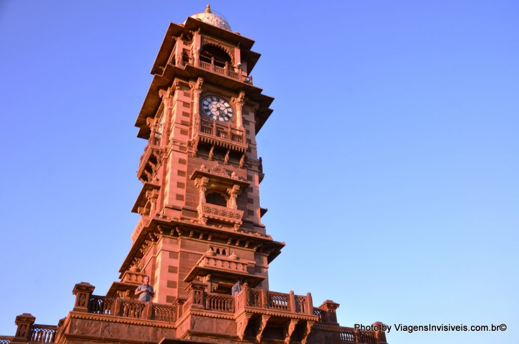 Relógio inglês no centro de Jodhpur, Índia