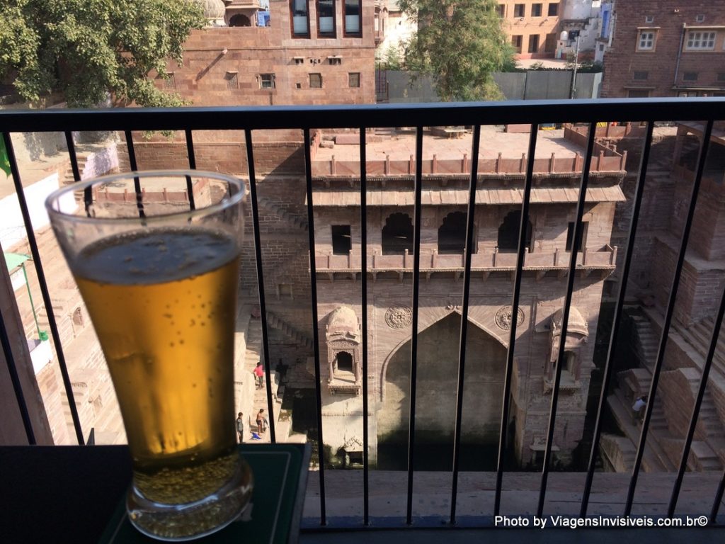 Vista do Stepwell café, Jodhpur, Índia