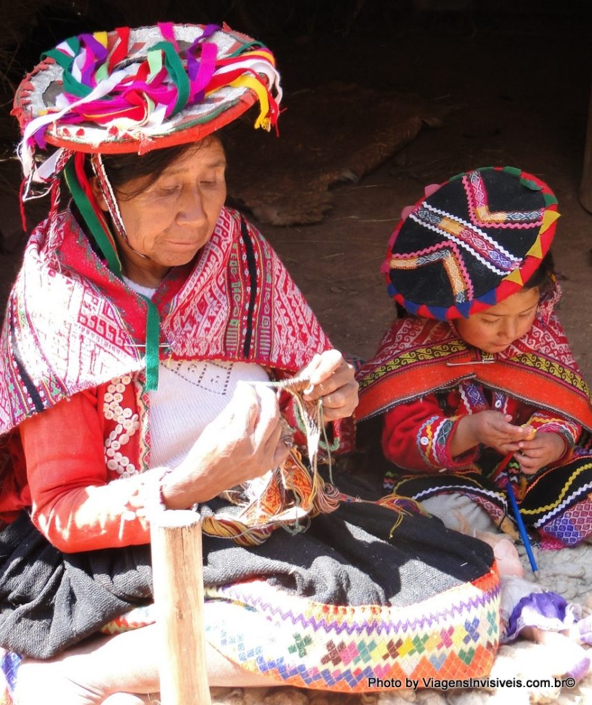 Produção artesanal de tapetes, Pisac, Peru