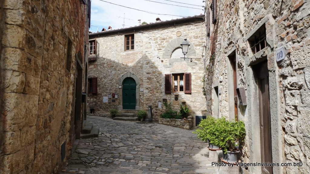 A minuscula Montefioralle em Greve in Chianti, Toscana, ITália