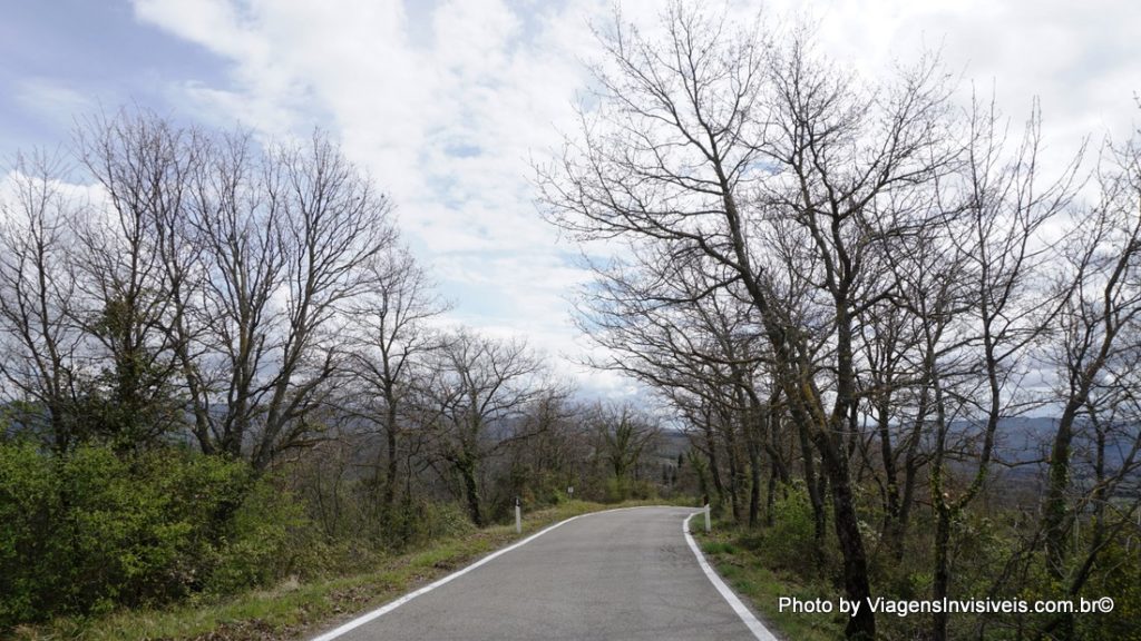 Estrada de mão dupla, nem sempre, rota do Chianti, Itália