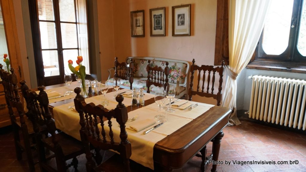 Restaurante do Castelo Di Ama, como na casa da vovó (se sua avó for uma condessa)
