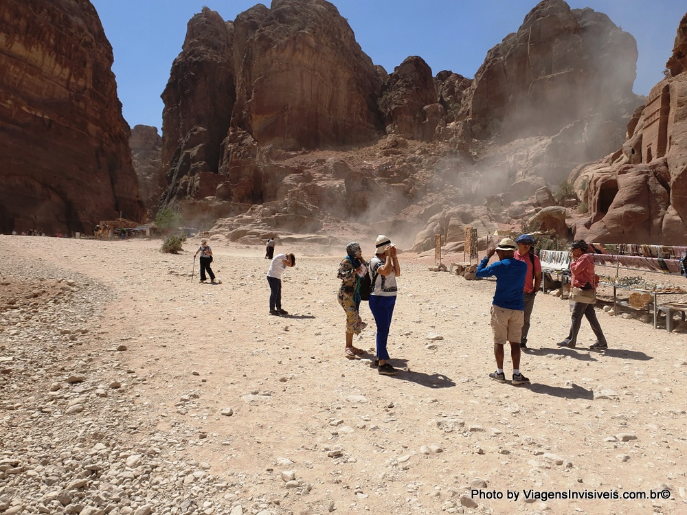 Uma tempestade de areia para temperar a visita, Petra, Jordânia